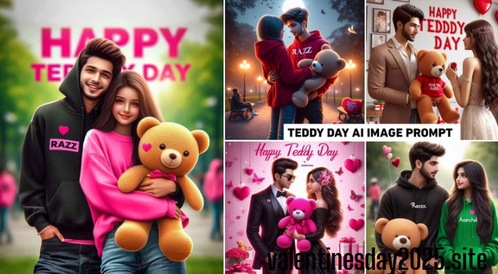 Happy teddy day ai photo editing 2025